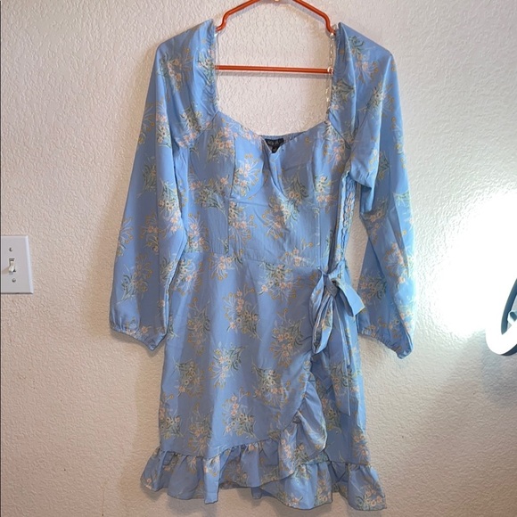 Lily Rose Dresses & Skirts - Lily Rose Blue Ruffled Wrap Sundress